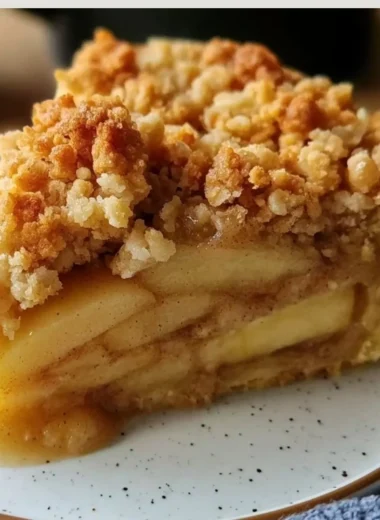 Delicious homemade Dutch apple pie fresh from the oven, served with ice cream