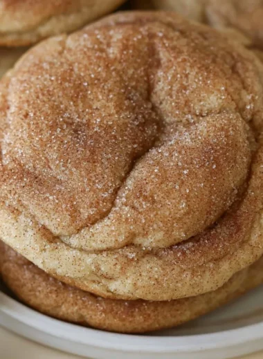Delicious maple snickerdoodles cookies on a wooden plate