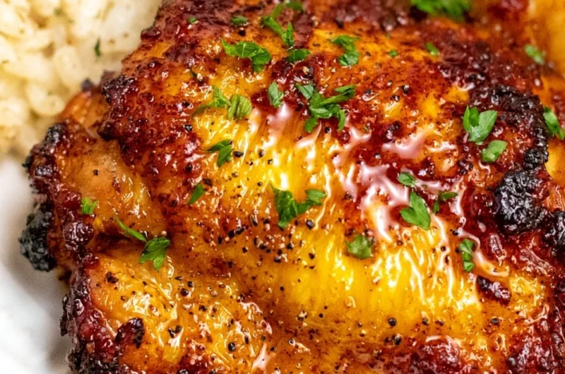 Air fryer boneless skinless chicken thighs cooked to perfection