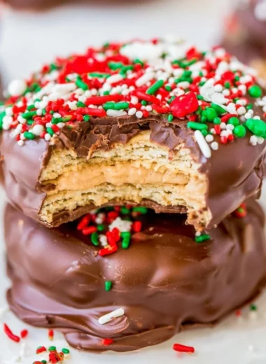 Chocolate Peanut Butter Stacks – a delightful combination of chocolate and peanut butter.