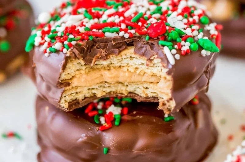 Chocolate Peanut Butter Stacks – a delightful combination of chocolate and peanut butter.