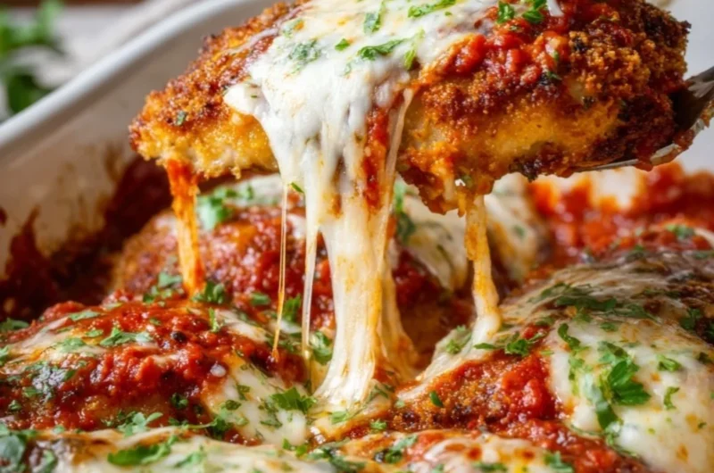 Cozy classic chicken parmesan served with a side of pasta