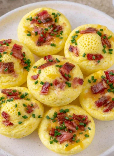 Cozy cottage cheese egg bites served warm with herbs and spices