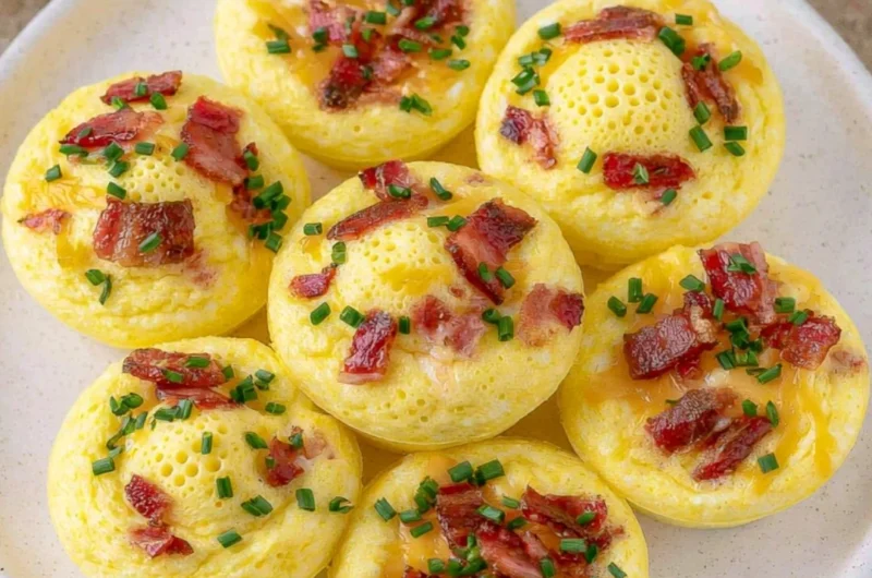Cozy cottage cheese egg bites served warm with herbs and spices