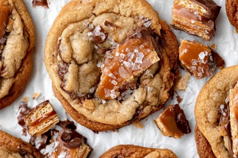 Delicious homemade cozy crack cookies ready to be enjoyed