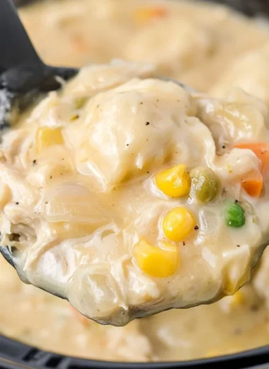 Cozy Crock Pot chicken and dumplings in a bowl, perfect for a comforting meal.