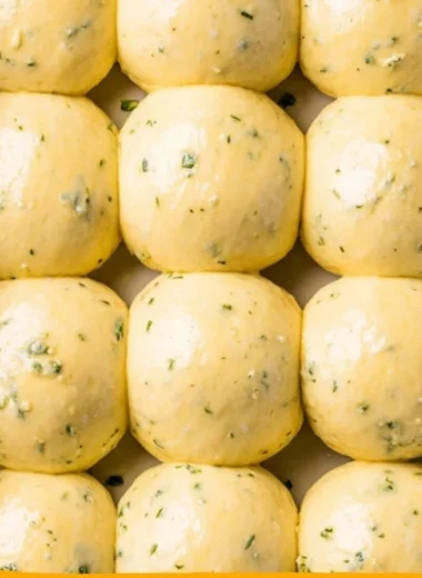 Freshly baked cozy garlic bread rolls ready to serve