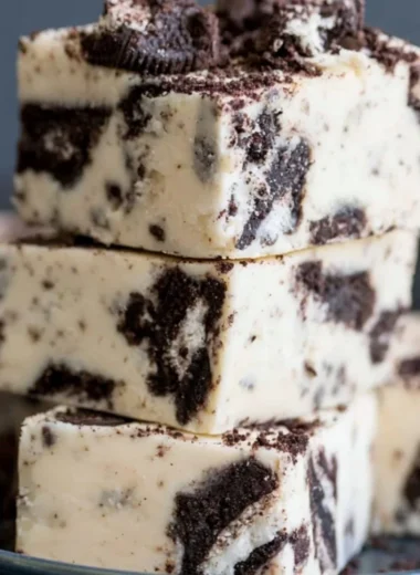 Delicious homemade Oreo fudge in a cozy setting