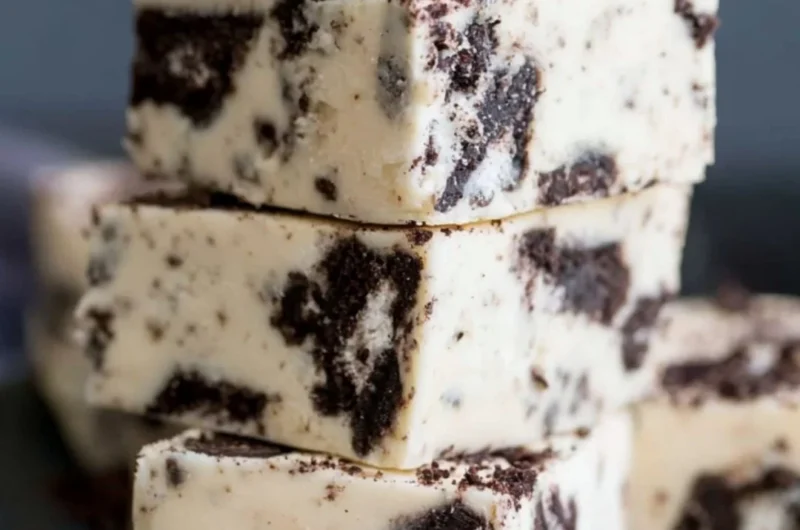 Delicious homemade Oreo fudge in a cozy setting