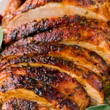 Cozy oven roasted turkey breast with herbs and spices