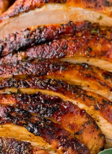 Cozy oven roasted turkey breast with herbs and spices