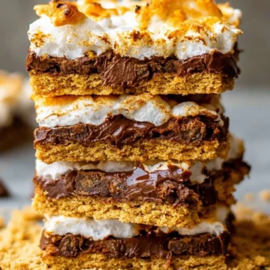 Delicious and cozy S'more Bars with chocolate and marshmallows