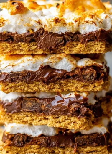 Delicious and cozy S'more Bars with chocolate and marshmallows