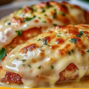 Delicious ultimate chicken parmesan topped with marinara sauce and melted cheese
