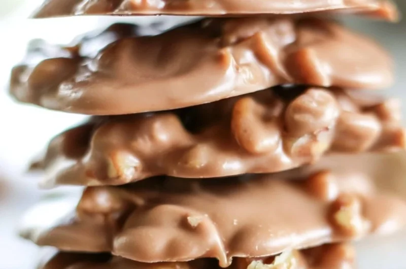 Delicious southern pecan pralines on a rustic wooden table