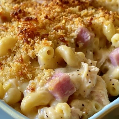 Delicious Chicken Cordon Bleu casserole served in a cozy dish