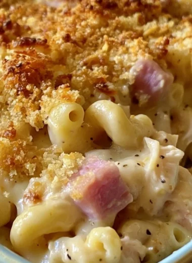 Delicious Chicken Cordon Bleu casserole served in a cozy dish