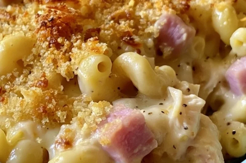 Delicious Chicken Cordon Bleu casserole served in a cozy dish