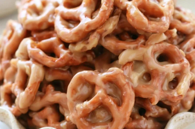 Delicious caramel pretzels with a sweet and salty glaze