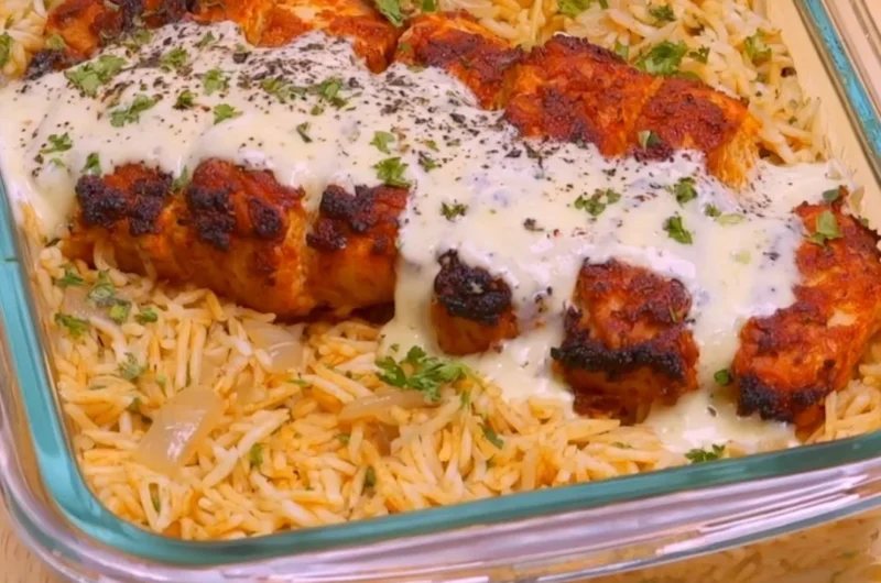 Delicious creamy Cajun chicken and rice bowls for high protein meal prep