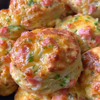 High-protein cottage cheese breakfast biscuits on a plate