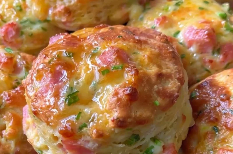 High-protein cottage cheese breakfast biscuits on a plate