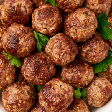 Delicious homemade meatballs ready to be served or frozen for later.