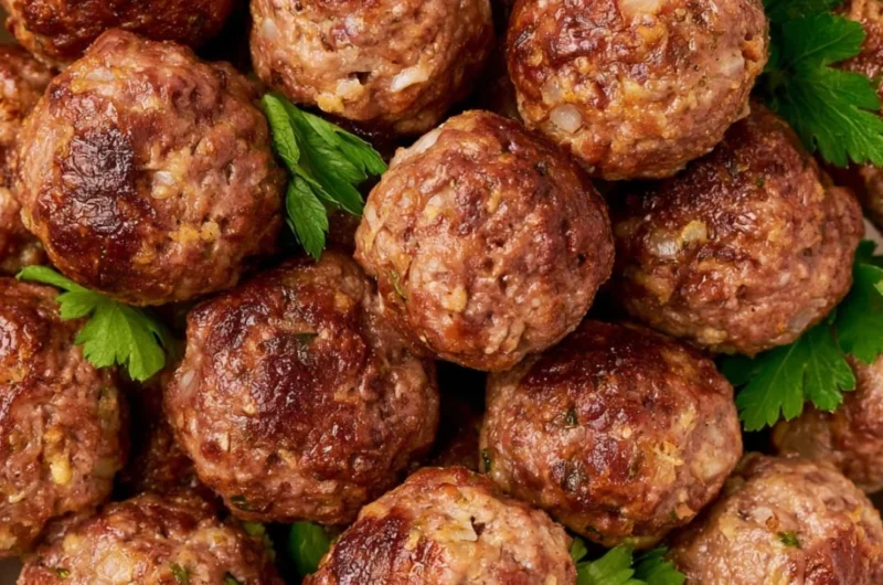 Delicious homemade meatballs ready to be served or frozen for later.