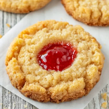 Homemade raspberry crumble cookies on a festive plate