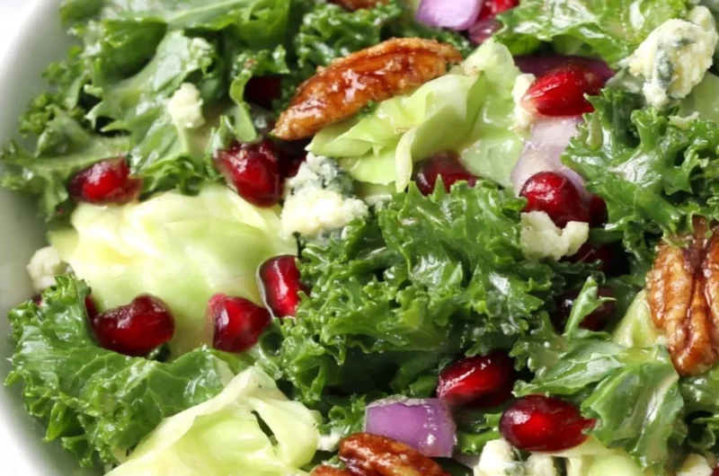 Winter Chopped Salad with Pomegranate and Blue Cheese for holiday celebrations